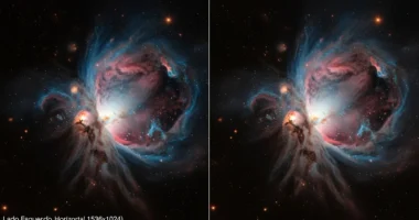 Imagem de nebula via James Webb vs Hubble, destacando diferenças na observação cósmica de james webb vs hubble
