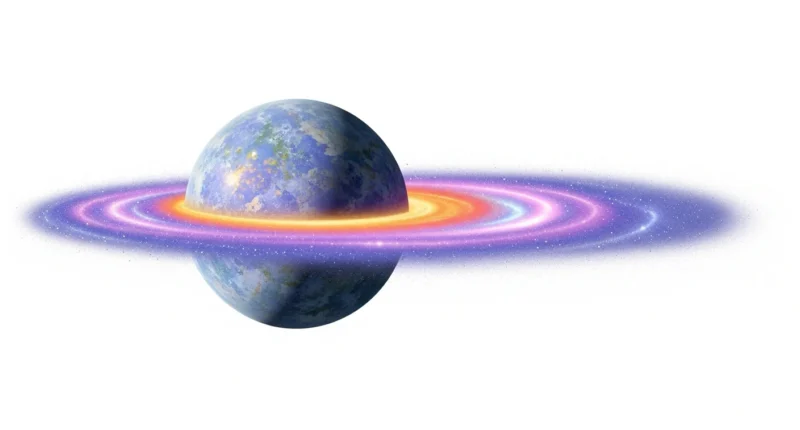 Visualização estilizada do universo em expansão mostrando a teoria de que big bang não foi uma explosão